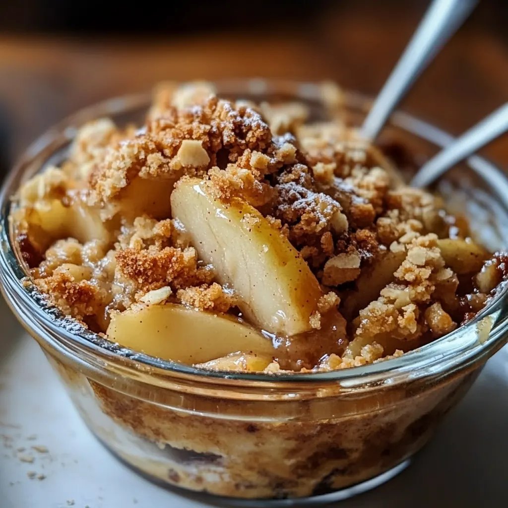 Bratapfel Apfel Crumble Mit Vanilleeis
