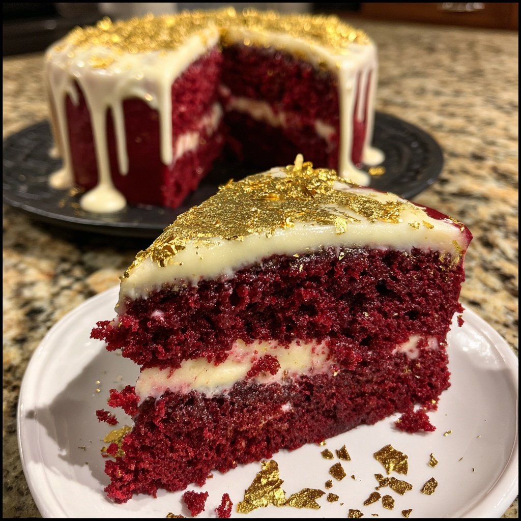 Steinbock Herz Kuchen Roter Samt