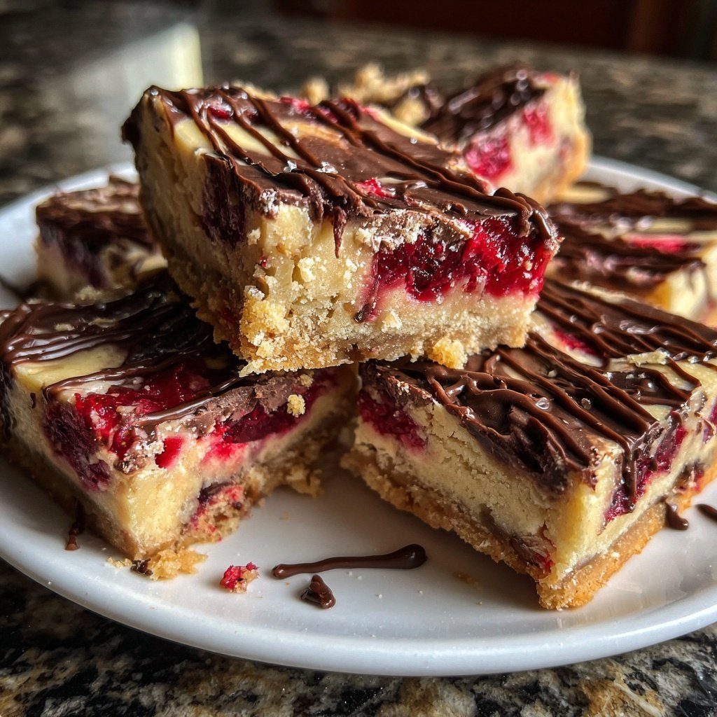 Schoko Himbeer Käsekuchen Riegel