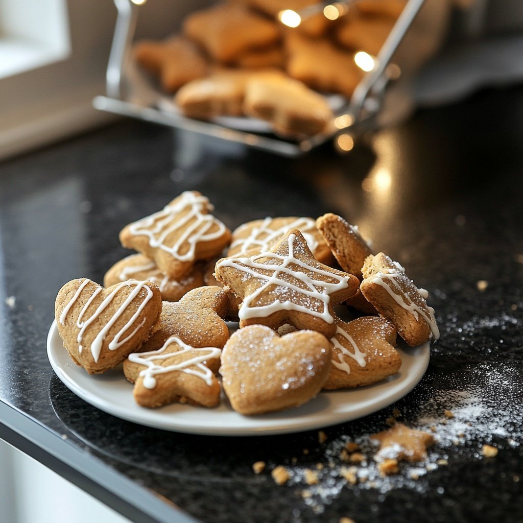 Weiche Lebkuchen Herzen, Brezeln und Sterne