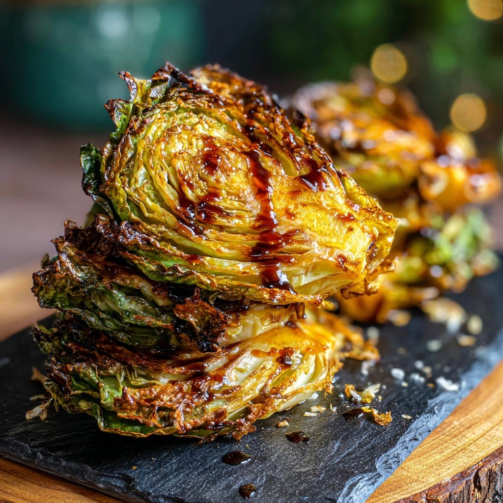 Veganer Ofenrosenkohl mit Balsamico-Honig-Alternative​