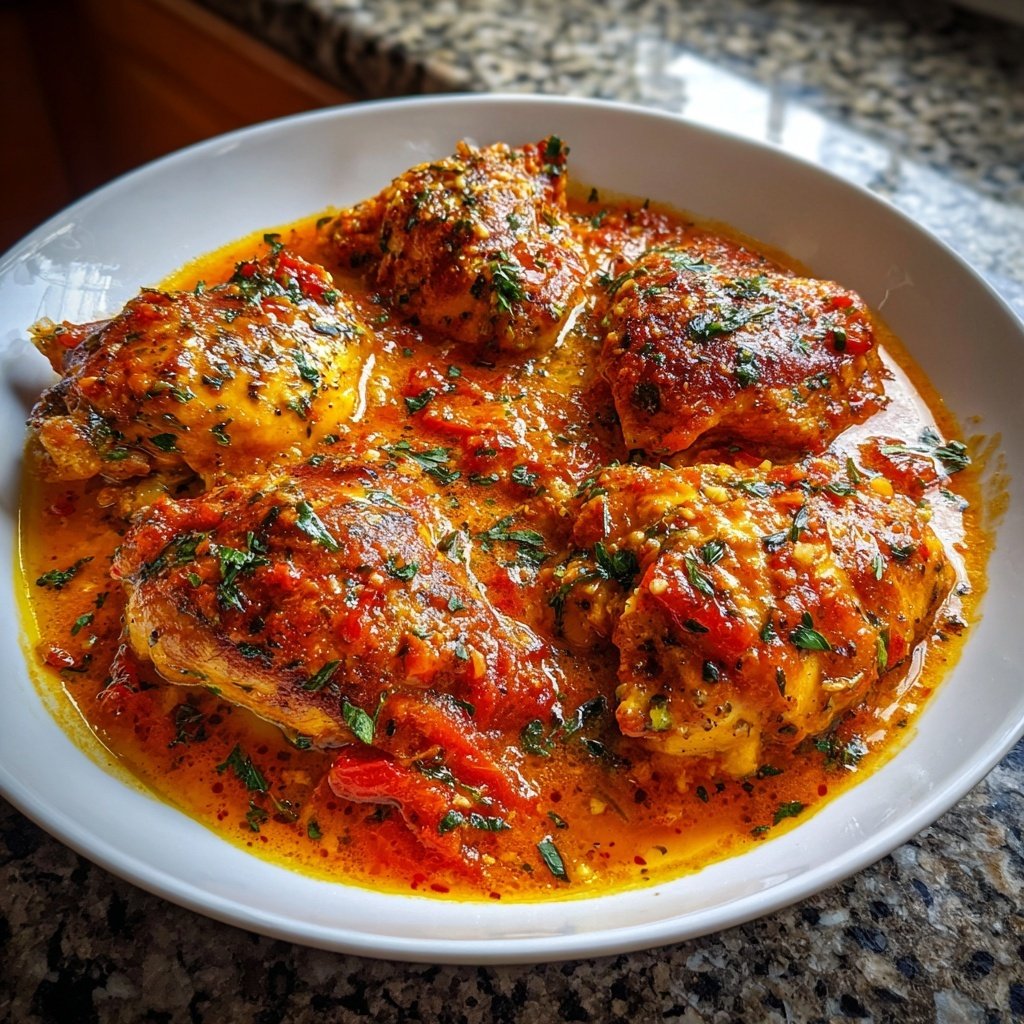 Cremige Tomaten-Hähnchen-Pfanne