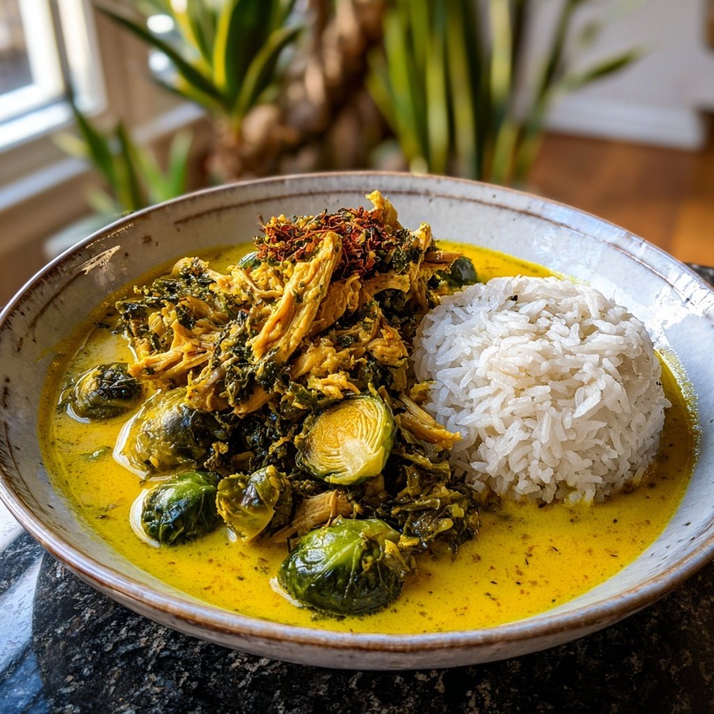 Rosenkohl Curry mit Huhn