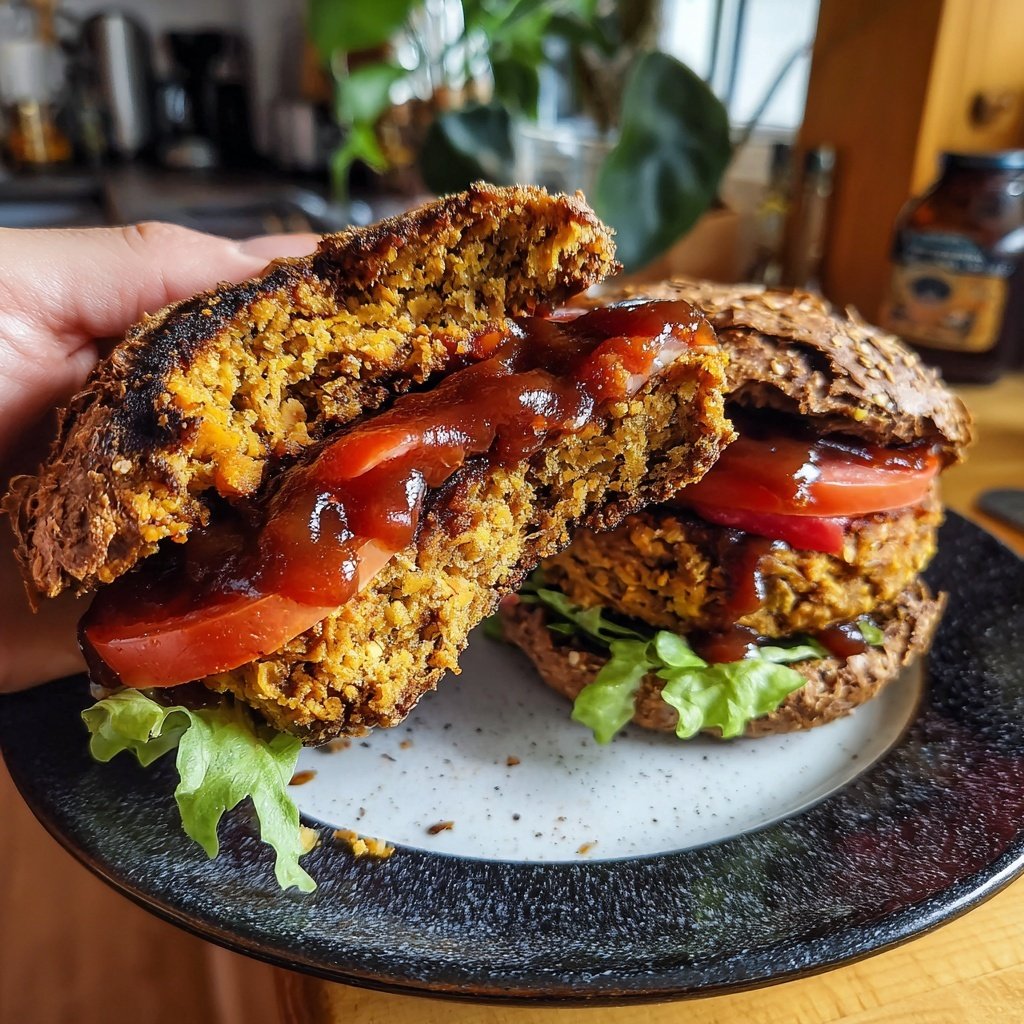 Vegane BBQ Kichererbsen Mini Burger