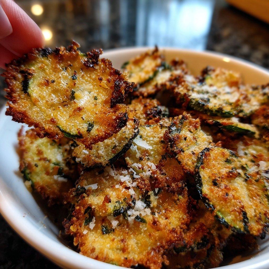 Frittierte Zucchini Parmesan Chips