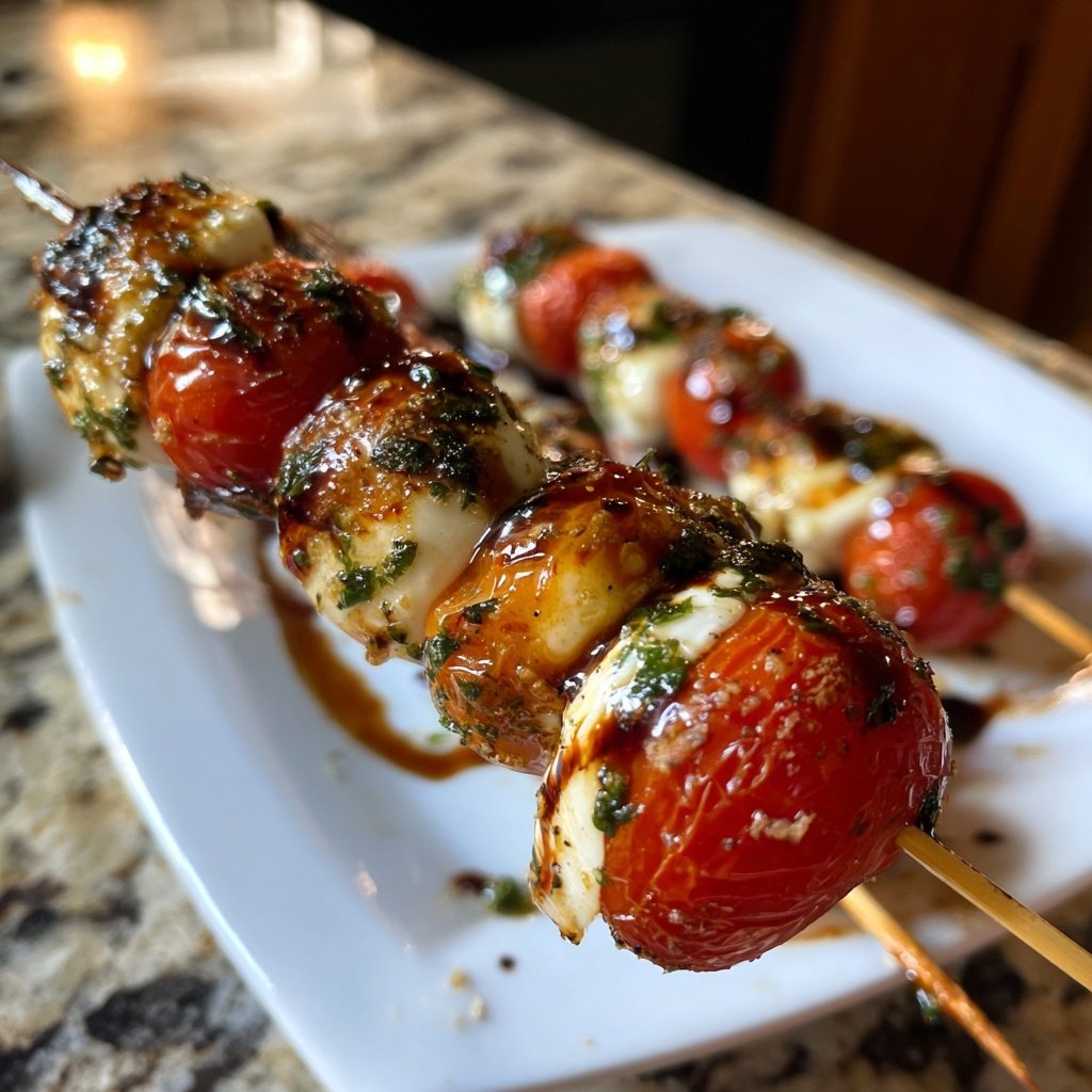 Caprese Spieße Balsamico Glaze