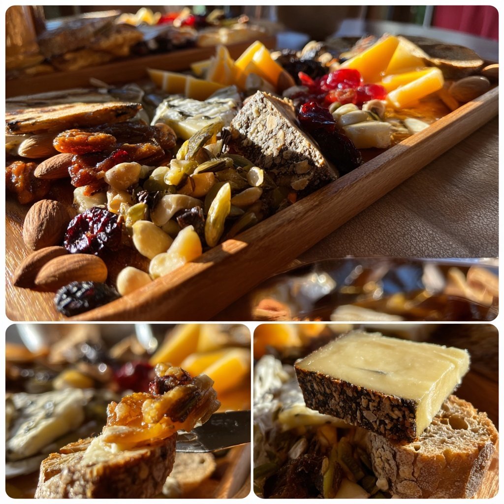 Festliches Charcuterie mit Nüssen und Trockenfrüchte