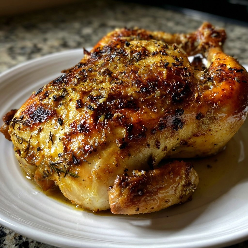 Geröstetes Knoblauch Hähnchengericht