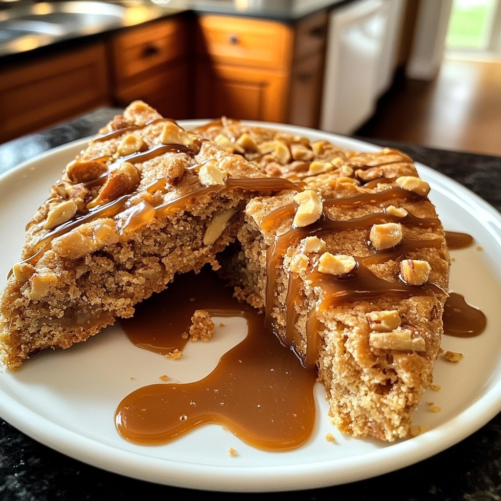 Nussecken mit Karamell