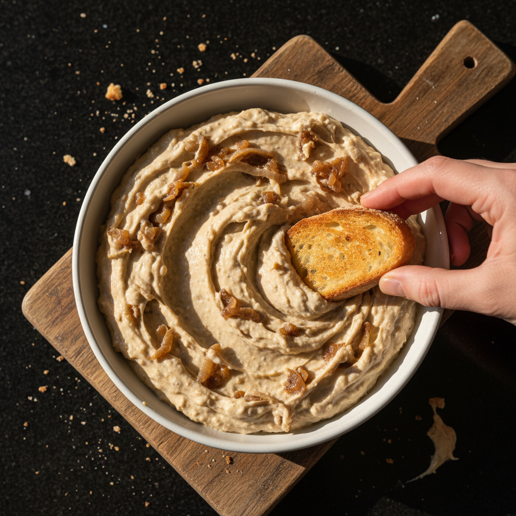 Herzhafter Karamellisierte Zwiebel Dip