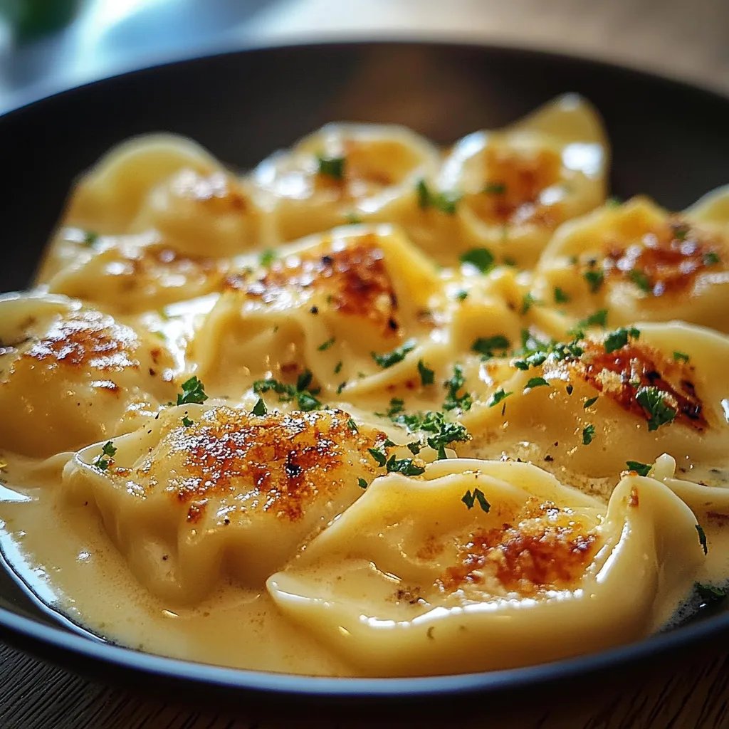 Maultaschen in Käse-Sahne-Sauce