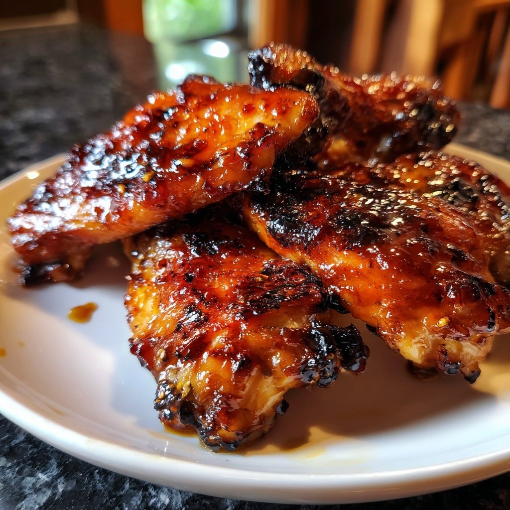 Honig Soja Hühnerkeulen Klebrig