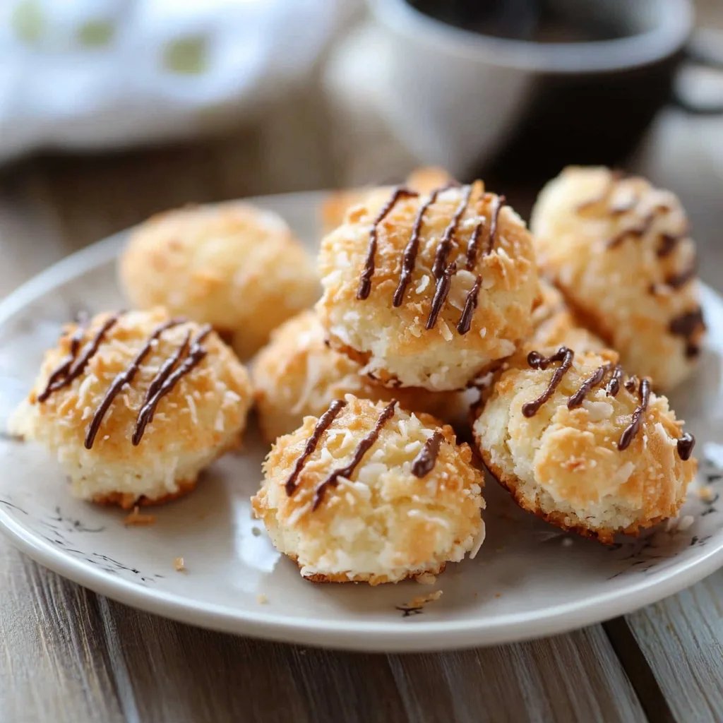 Einfache vegane Kokosmakronen