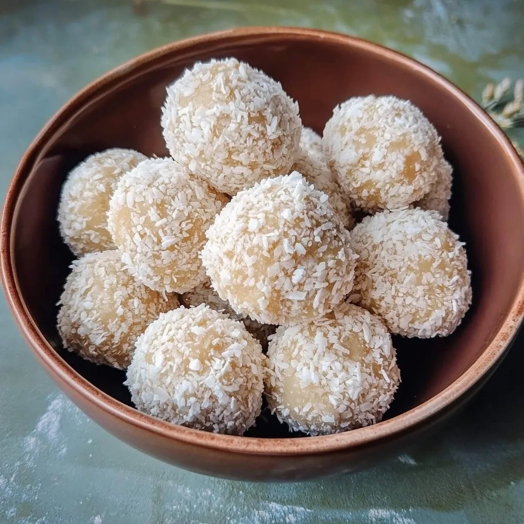 Süße Schneebällchen mit Kokos