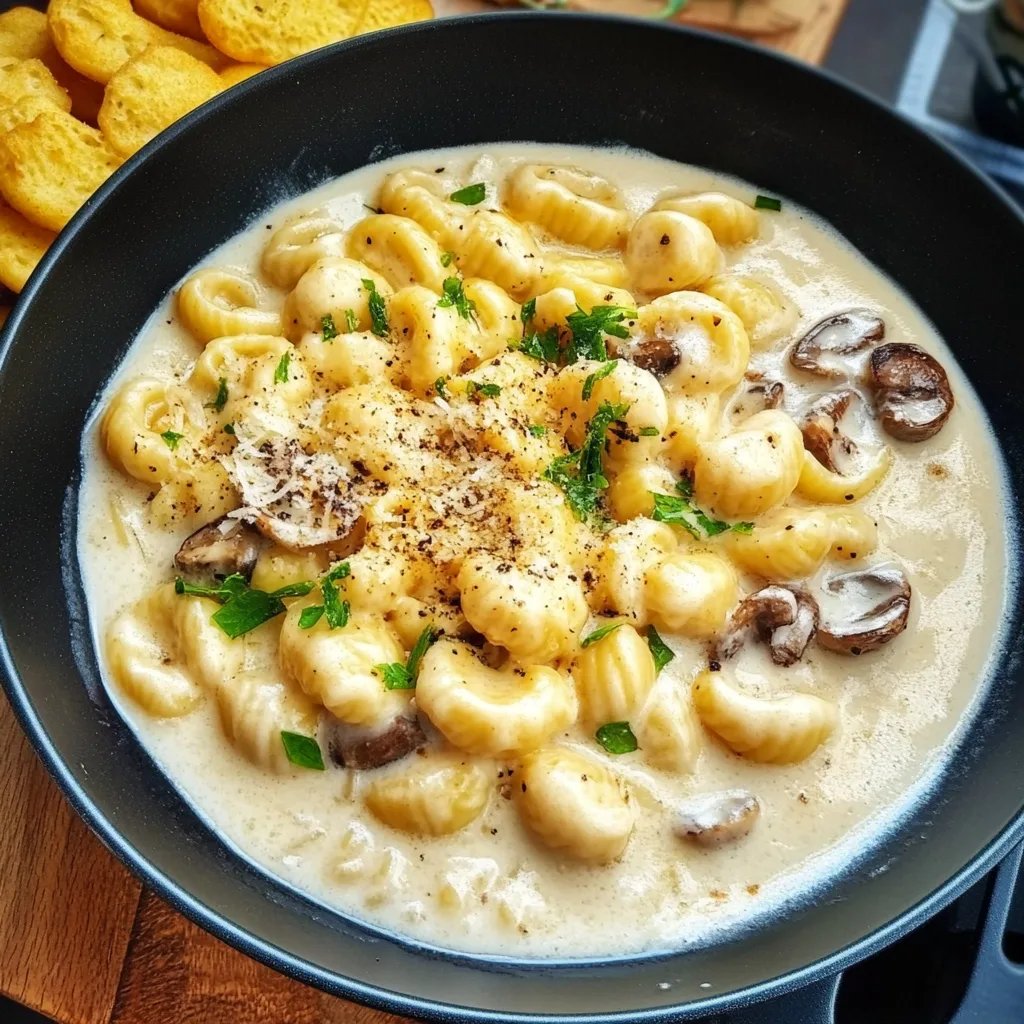 Gnocchi mit Pilz Rahm Soße
