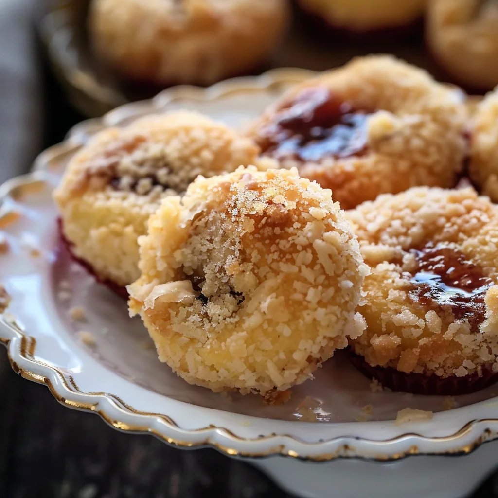 Leckere Streuselplätzchen mit Marmeladenfüllung