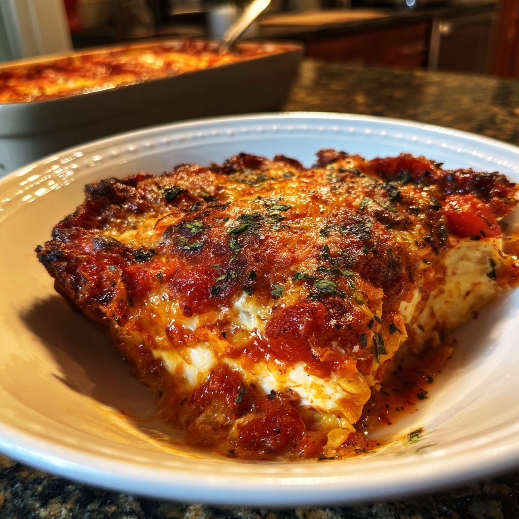 Cremige getrocknete Tomate Lasagne Suppe