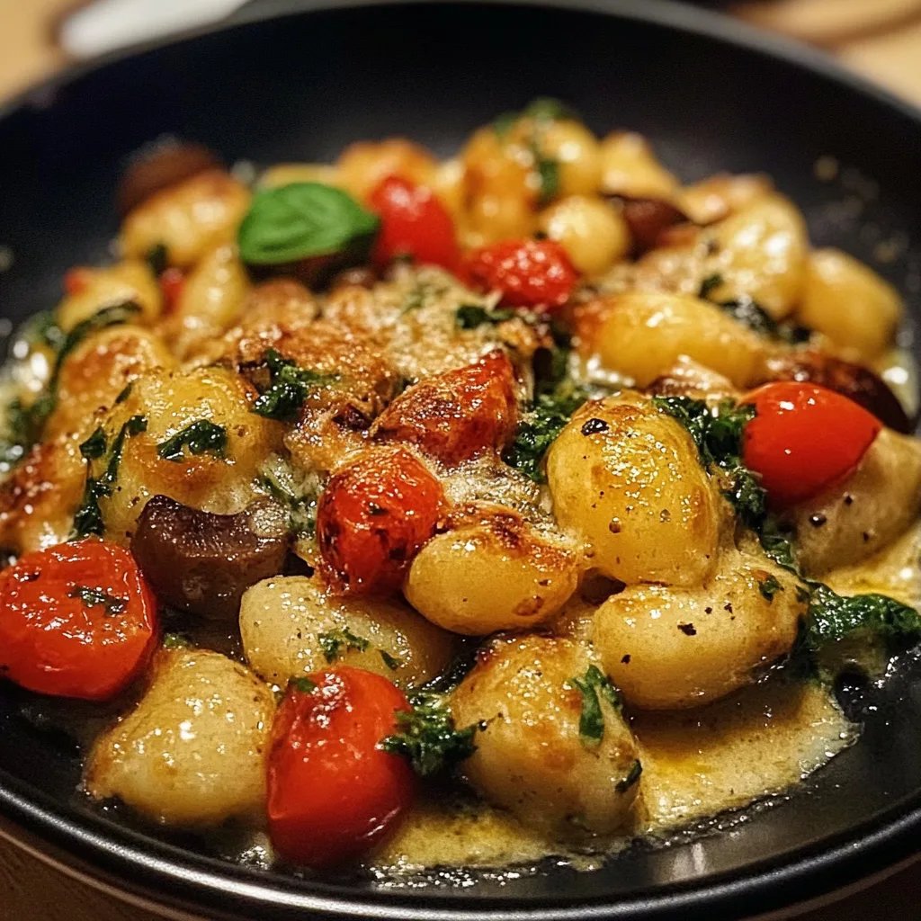 Cremige Gnocchi-Pfanne mit Gemüse
