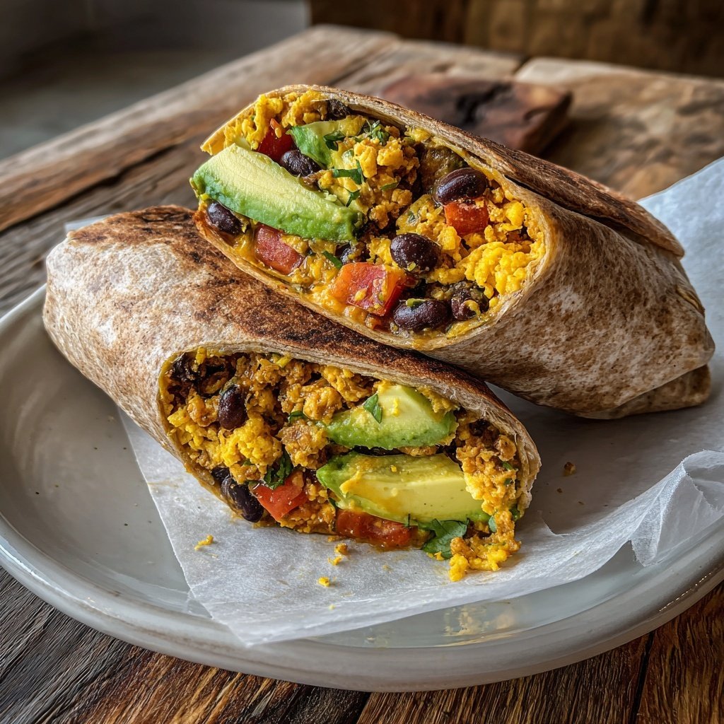 Hohes Protein Frühstücks Burritos