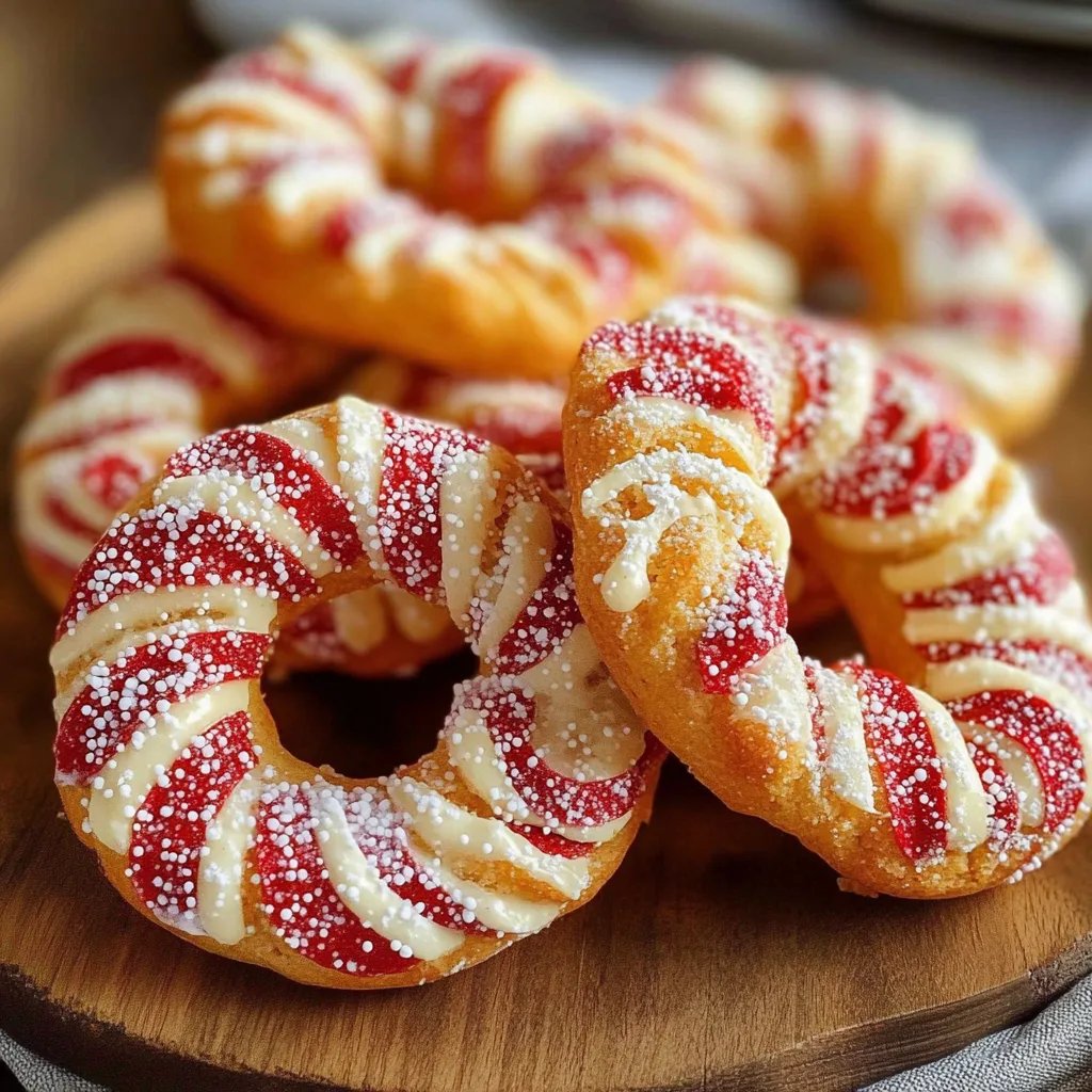 Festliche Zuckerstangen Kekse