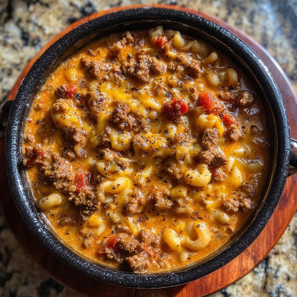 Chipotle Cheddar Rindfleisch Chili Herzhaft