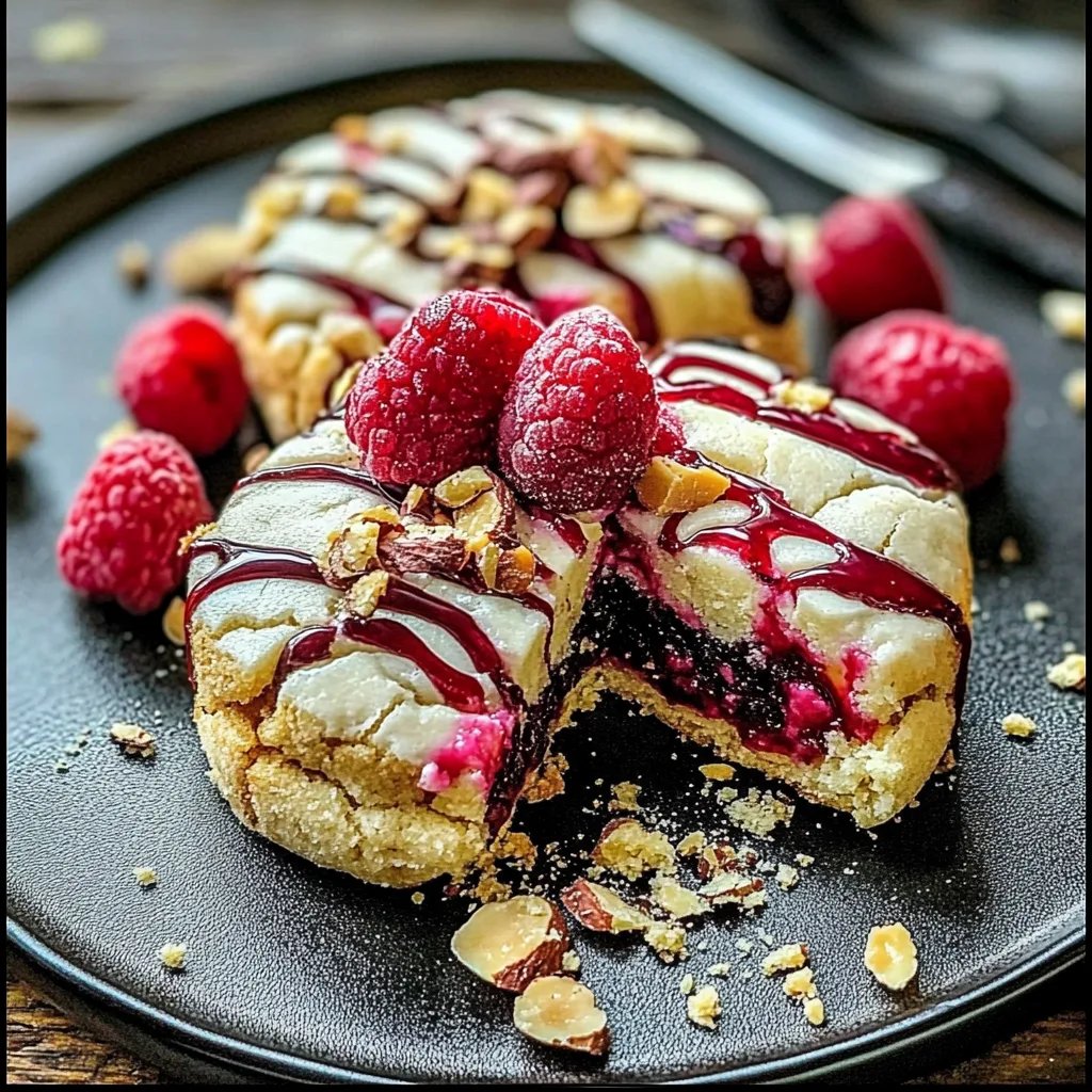 Pistazienkekse mit Weißer Schokolade und Himbeeren