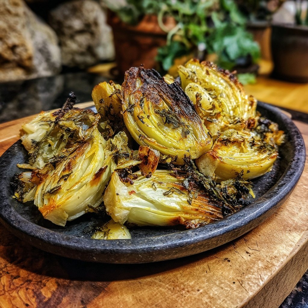 Fenchel Knoblauch Geröstetes Wintergemüse