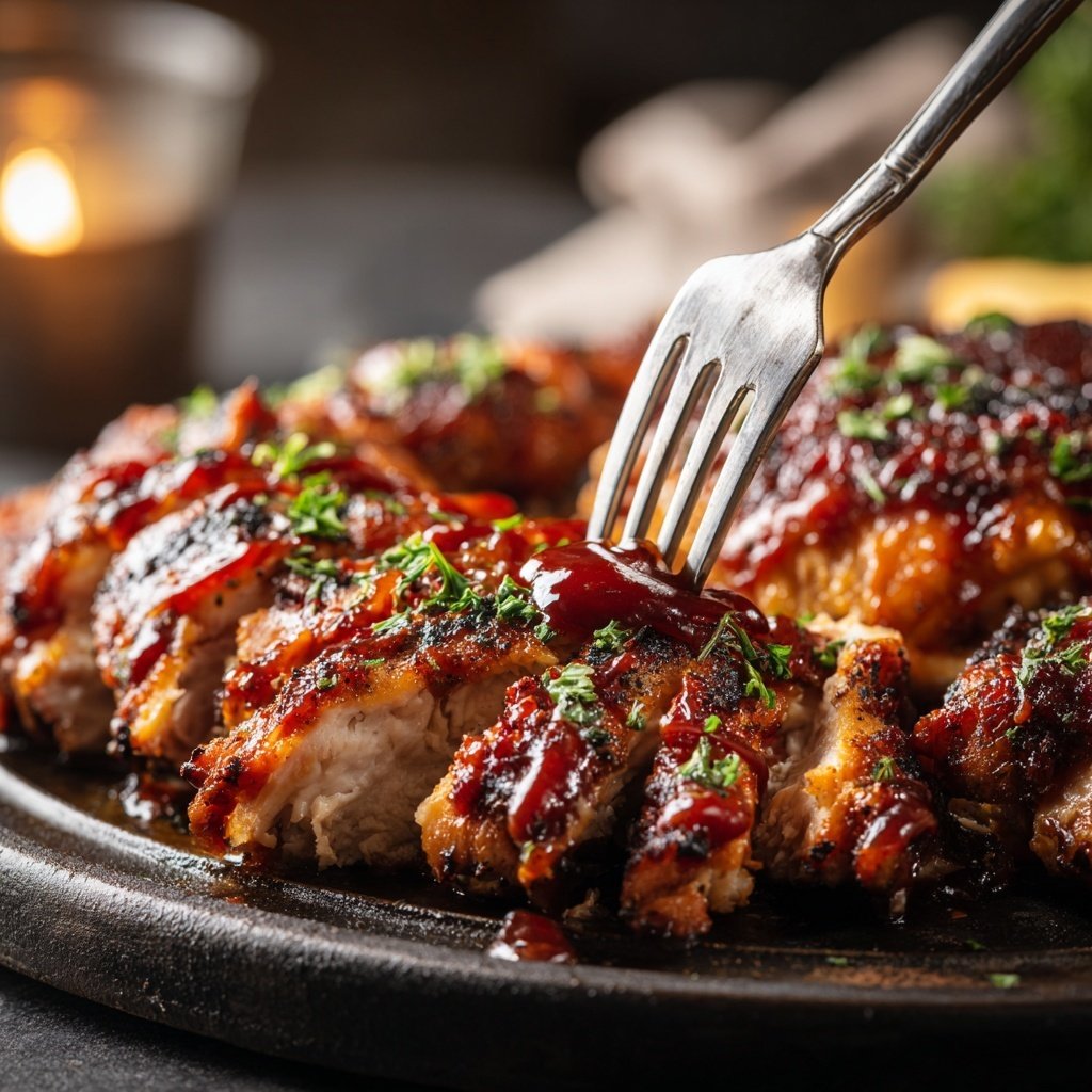 Geschreddertes Barbecue Hähnchen Grütze