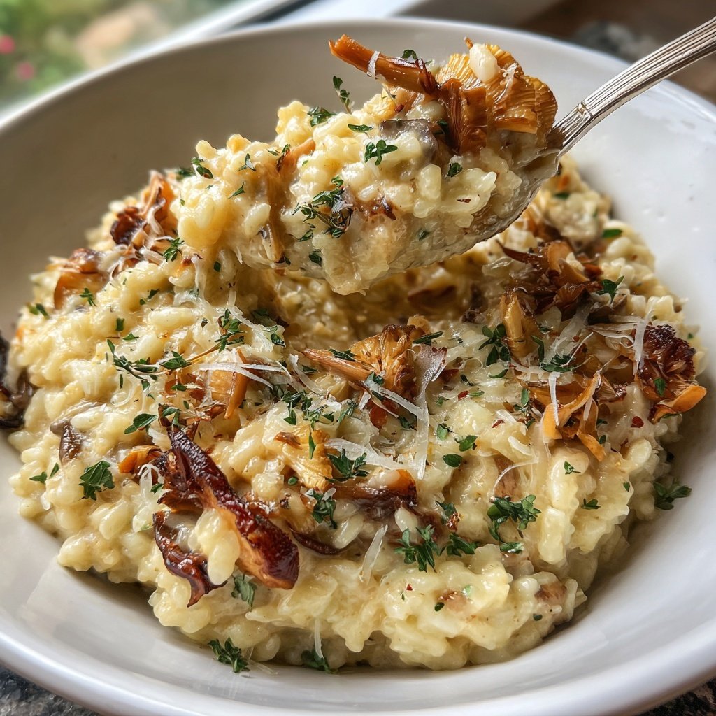 Pastinaken Risotto mit Pilzen