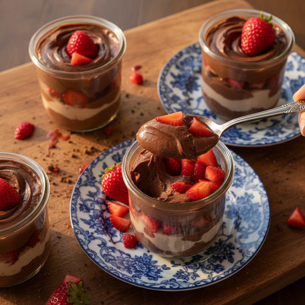 Schokoladen Erdbeer Parfaits