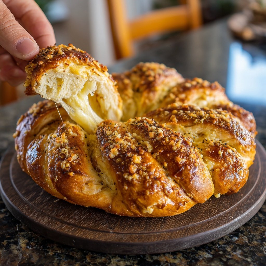 Herzhafte Knoblauch Parmesan Knoten