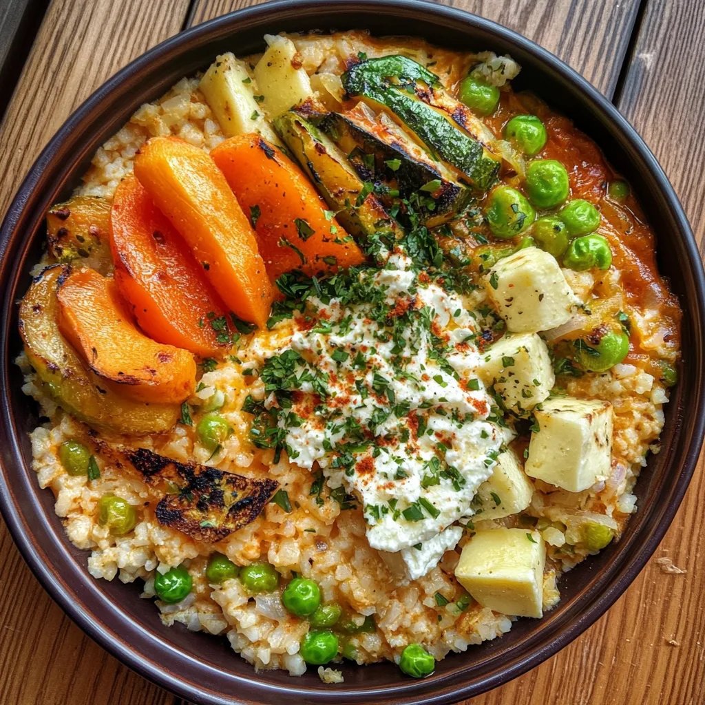 Ofenreis mit Feta und Gemüse