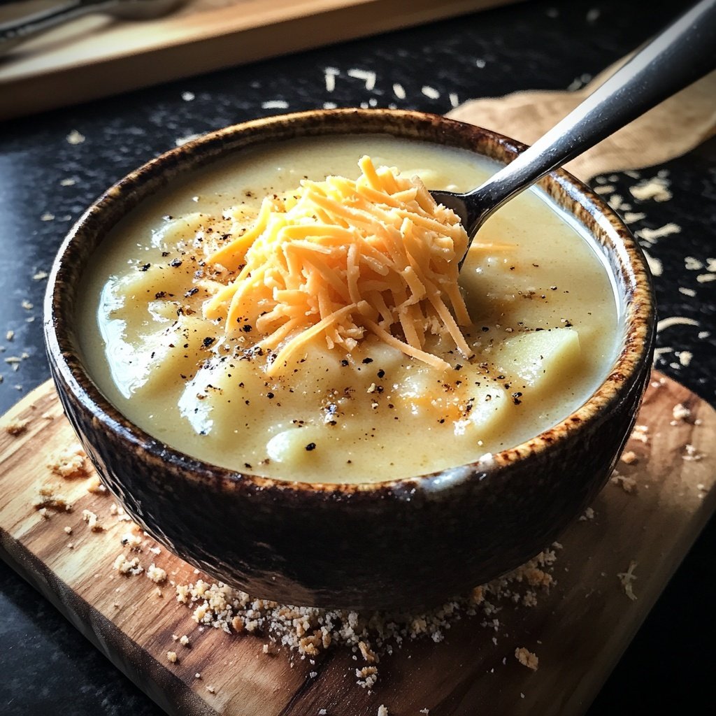 Pastinaken Apfel Suppe mit Cheddar