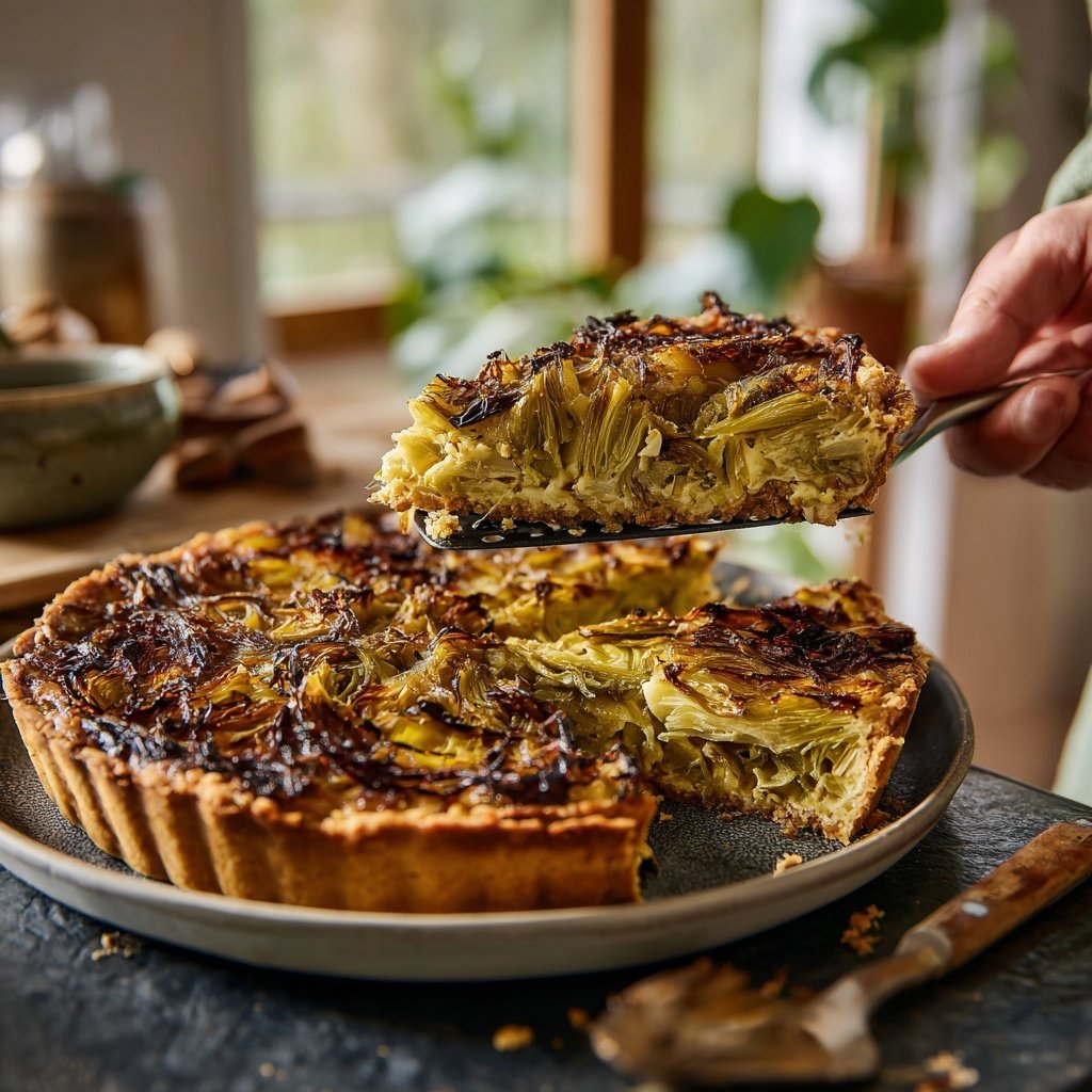 Karamellisierter Lauch-Ziegenkäse-Tarte