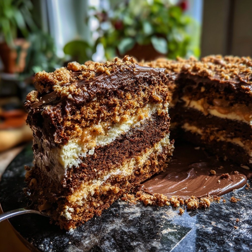 Steinbock Schoko Haselnuss Kuchen