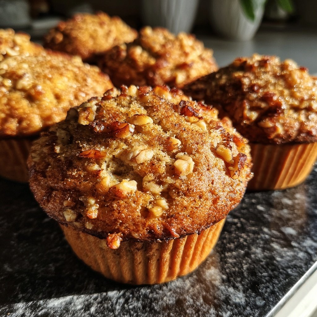 Nussige Bananen Hafer Muffins